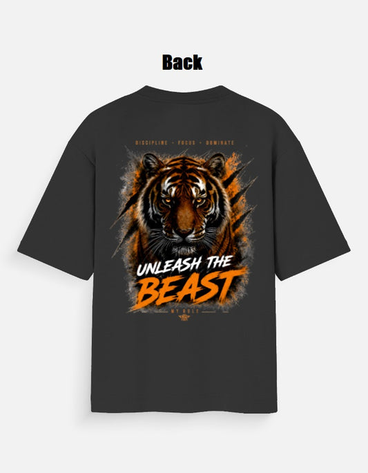 MY RULE™ Unleash The Beast Oversized T-Shirt – Black